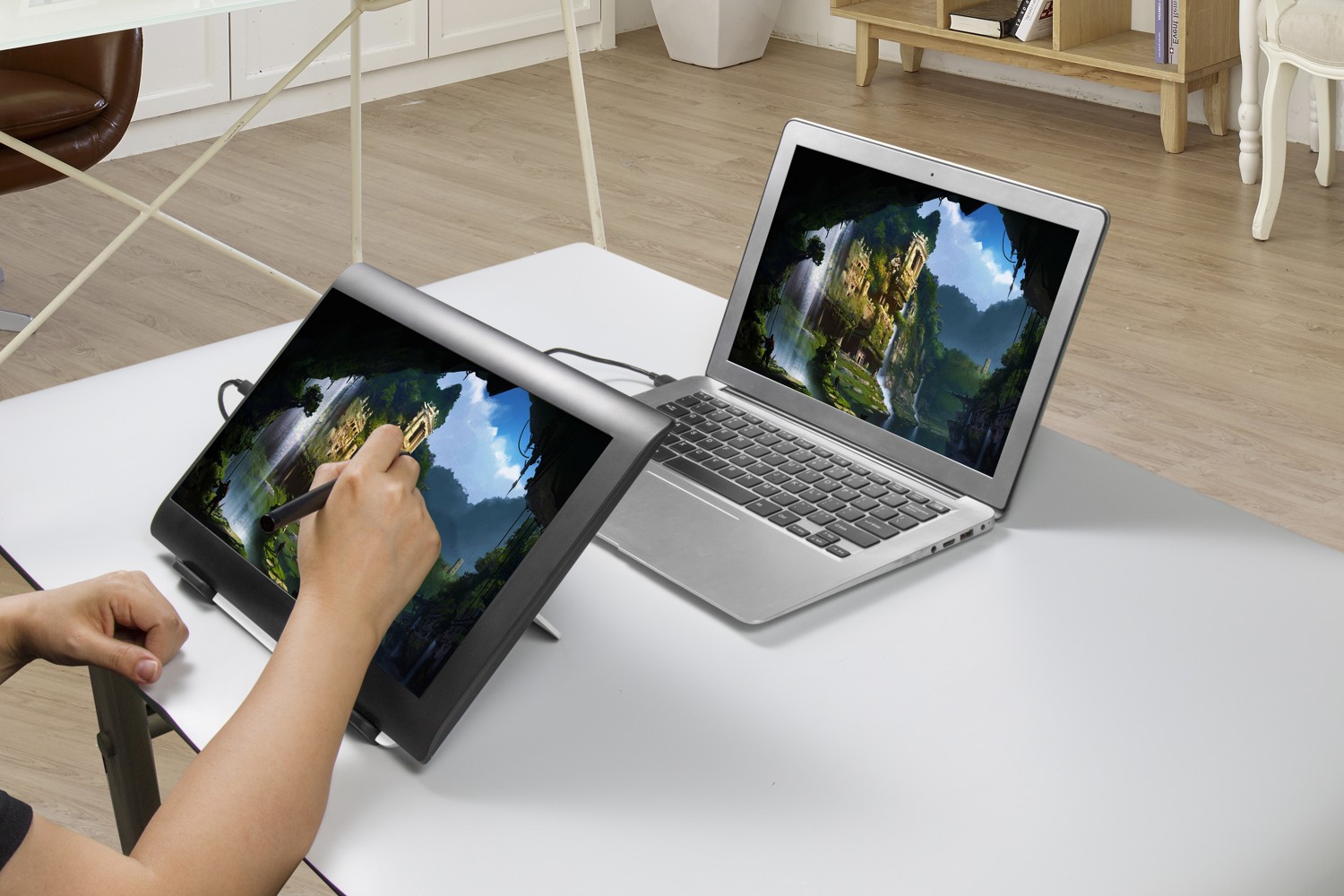 EVOLVEO TopLift, hliníkový stojan na notebook, čierny