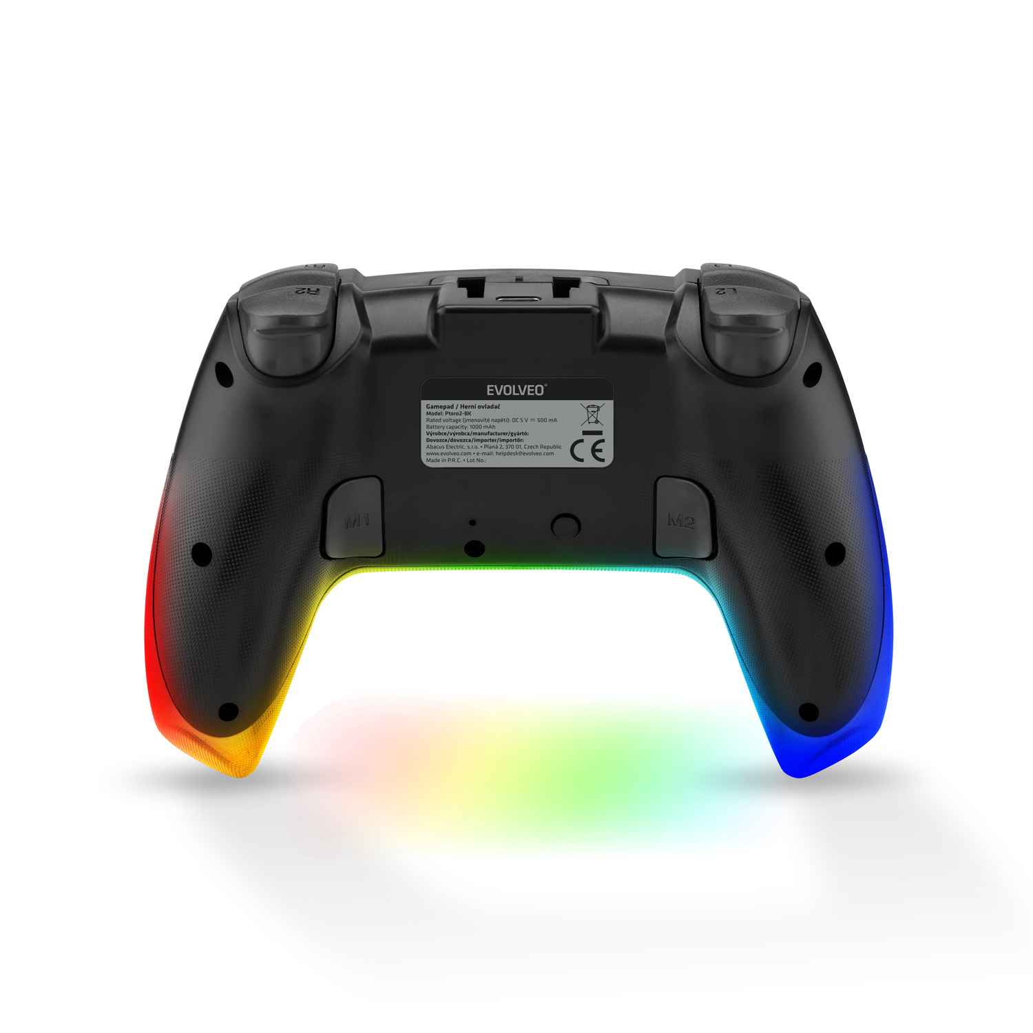 EVOLVEO Ptero2, bezdrôtový a káblový gamepad pre PC, PS3/4/5, iOS, Android, Switch, čierny