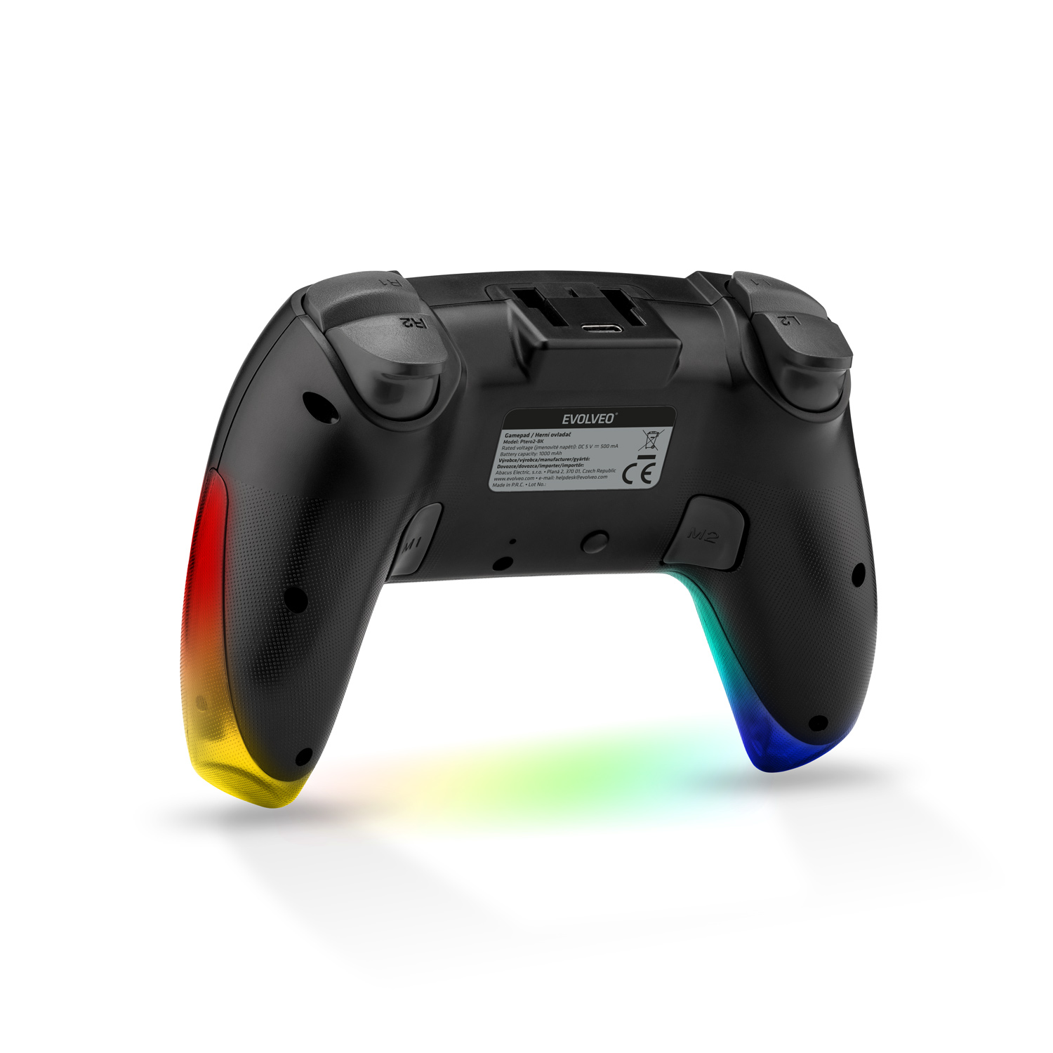 EVOLVEO Ptero2, bezdrôtový a káblový gamepad pre PC, PS3/4/5, iOS, Android, Switch, čierny