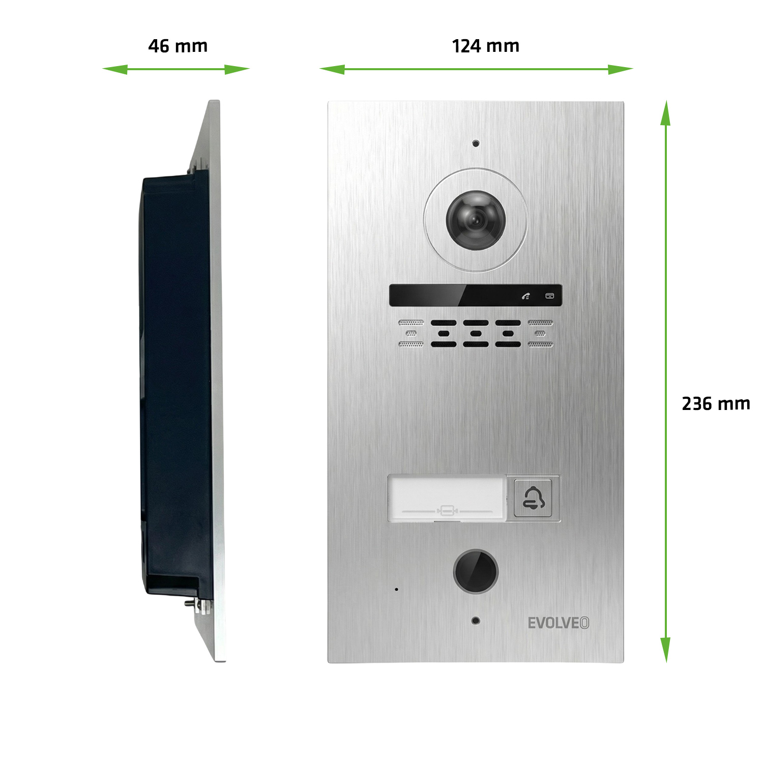 EVOLVEO DoorPhone ID-1, 2-vodičový videovrátnik s RFID, rozpoznávaním odtlačkov prstov a podporou kamery ONVIF
