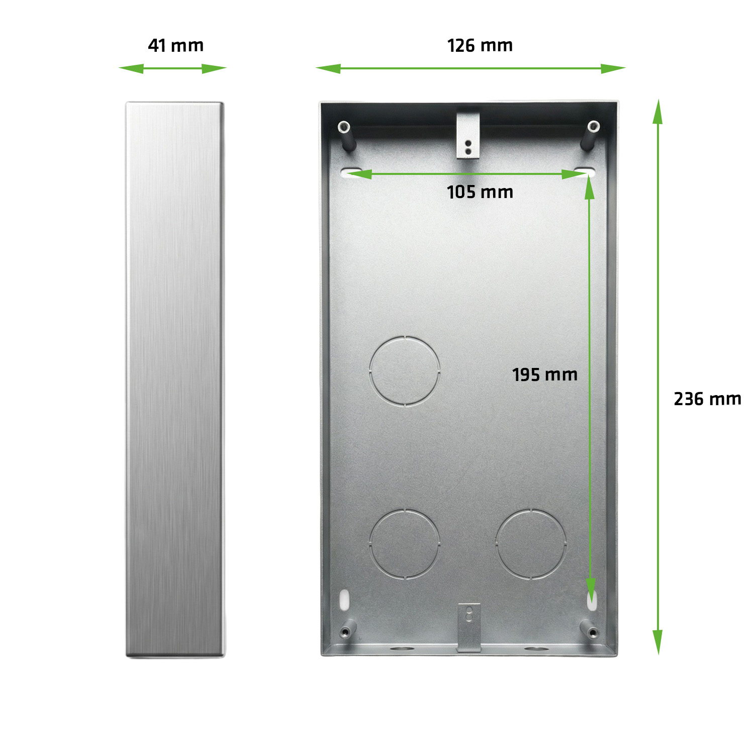 EVOLVEO DoorPhone ID Kovová montážna krabica pre vonkajšiu jednotku