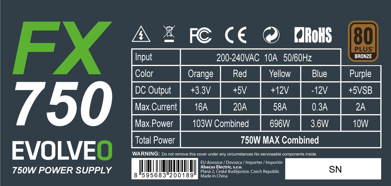 Evolveo FX 750 750W FX750