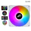 EVOLVEO 12FSW ventilátor 120mm, ARGB, biely rám, slave