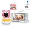EVOLVEO Baby Monitor N5 - Súprava video monitora s 360° monitorovaním a uspávankami, ružová