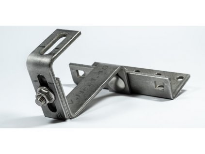 Roof hooks stainless steel 1.4301, 140x56mm plate, adjustable to 3 variations, plate stainless 1.4016, hook 30x6