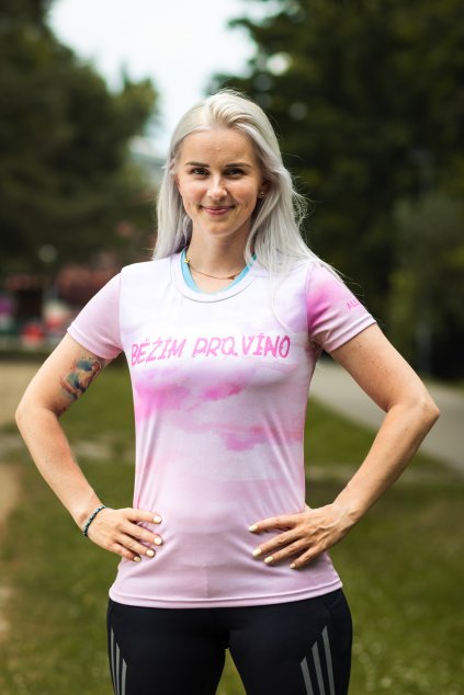 Funkční tričko - Běžím pro víno