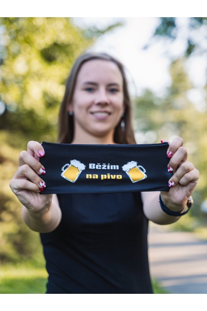 Funkční čelenka běžím na pivo