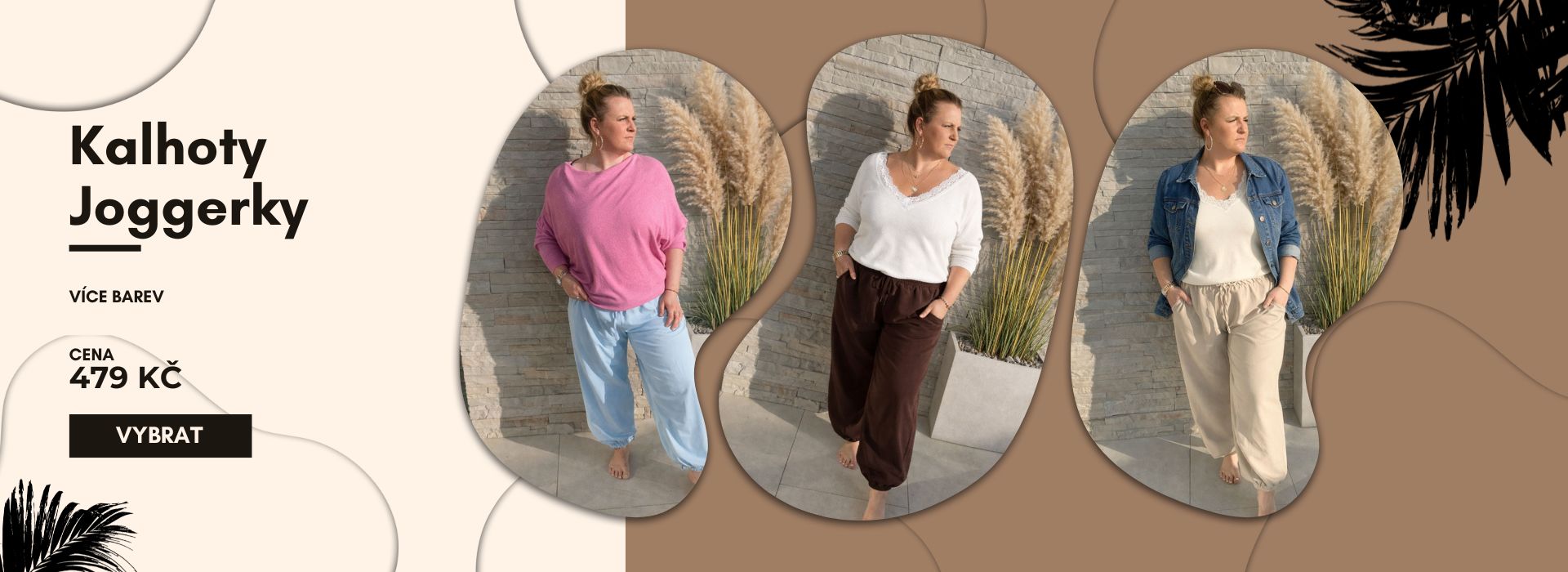 Pohodlné kalhoty Joggery