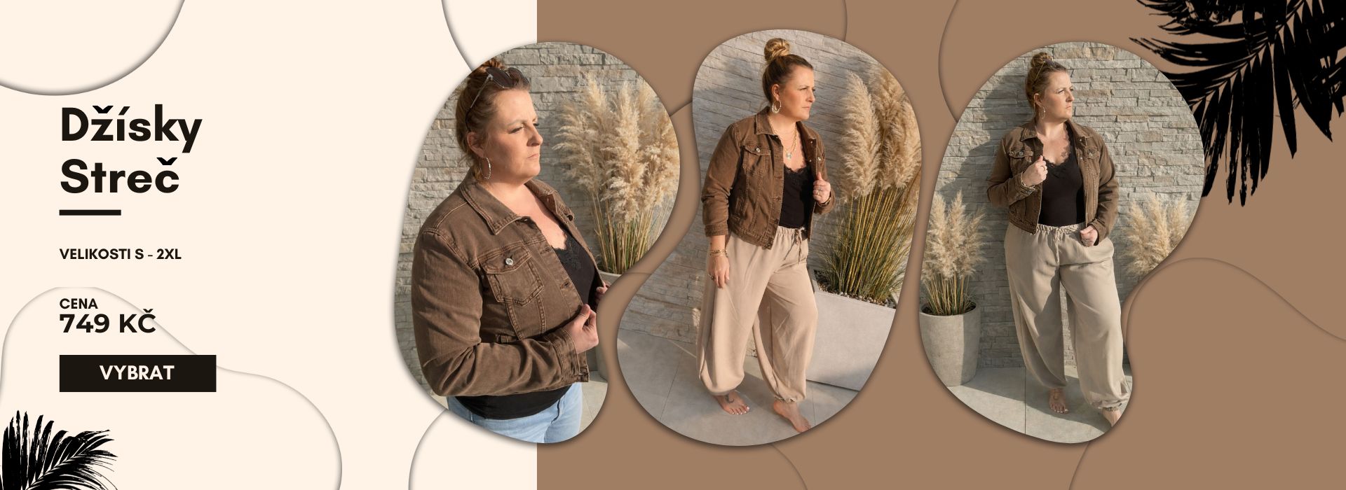 Džínové bundy Streč ve více velikostech