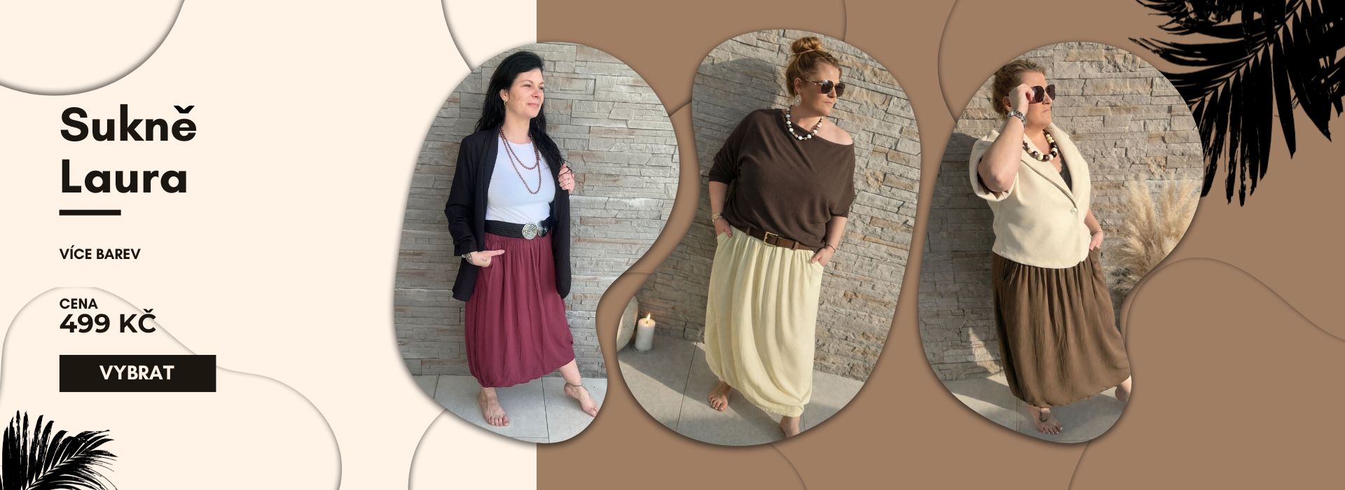 Extra pohodlná sukně Laura s pružným pasem