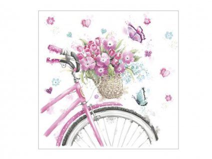 13665 servitky bicykel a kvety