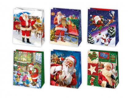 Vianočná darčeková taška Santa - veľkosť F4