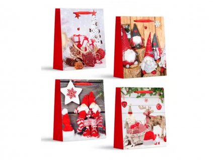Vianočná darčeková taška Vianočné dekorácie - veľkosť F4E