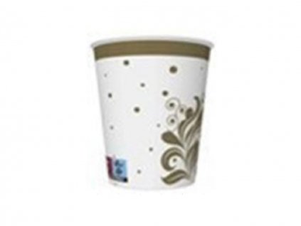 Poháriky 250ml - 8ks - Ornament zlatý