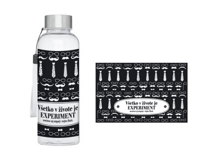 Športová fľaška BLACK život je EXPERIMENT
