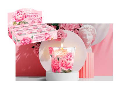 Sviečka aromatická v sklE PEONY PINK SUNSET