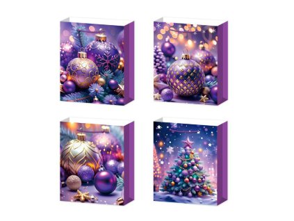 Vianočná darčeková taška Glitter - veľ.XL
