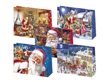 Vianočná darčeková taška Santa - veľkosť F8