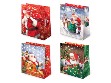 Vianočná darčeková taška Santa - veľkosť F18P
