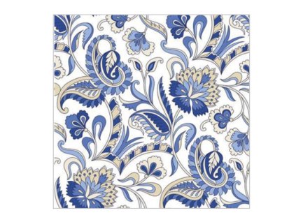 Servítky Modrý paisley vzor