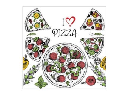 Servítky Milujeme Pizzu