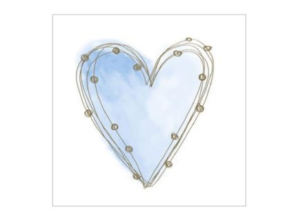 Servítky Pastelovo modré srdce