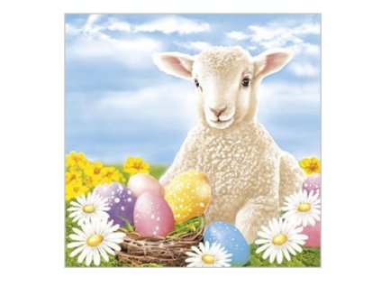 Servítky Jahniatko s veľkonočnými vajíčkami
