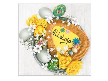 Servítky Veľkonočný koláč s vajíčkami
