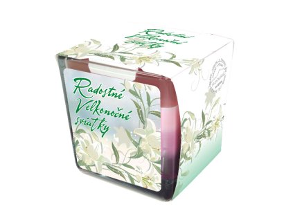 Darčeková sviečka 3kolóra radostné VEĽKOČNÉ SVIATKY