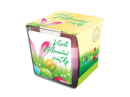 Darčeková sviečka 3kolóra veselé VEĽKONOČNÉ sviatky