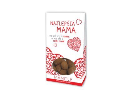 Mandle v čokoláde NAJLEPŠIA MAMA - srdce