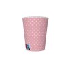 Poháriky 250ml - 8ks - Ružové s bodkami