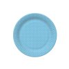 Veľké tanieriky - 8ks - Modré s bodkami