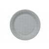 Veľké tanieriky - 8ks - Sivé s bodkami