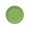 Veľké tanieriky - 8ks - Zelené s bodkami