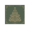 Servítky Zlatý vianočný stromček zelené pozadie
