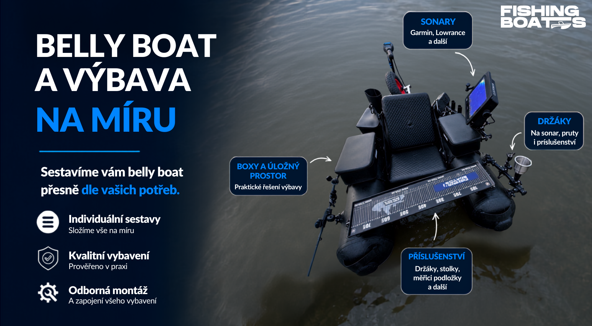 BellyBoat a vybavení na míru