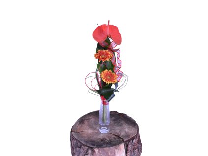 Menší kytice Anthurium a Gerbery