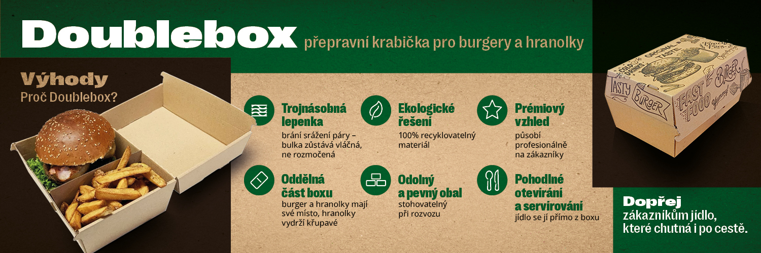 Doublebox pro burgery a hranolky