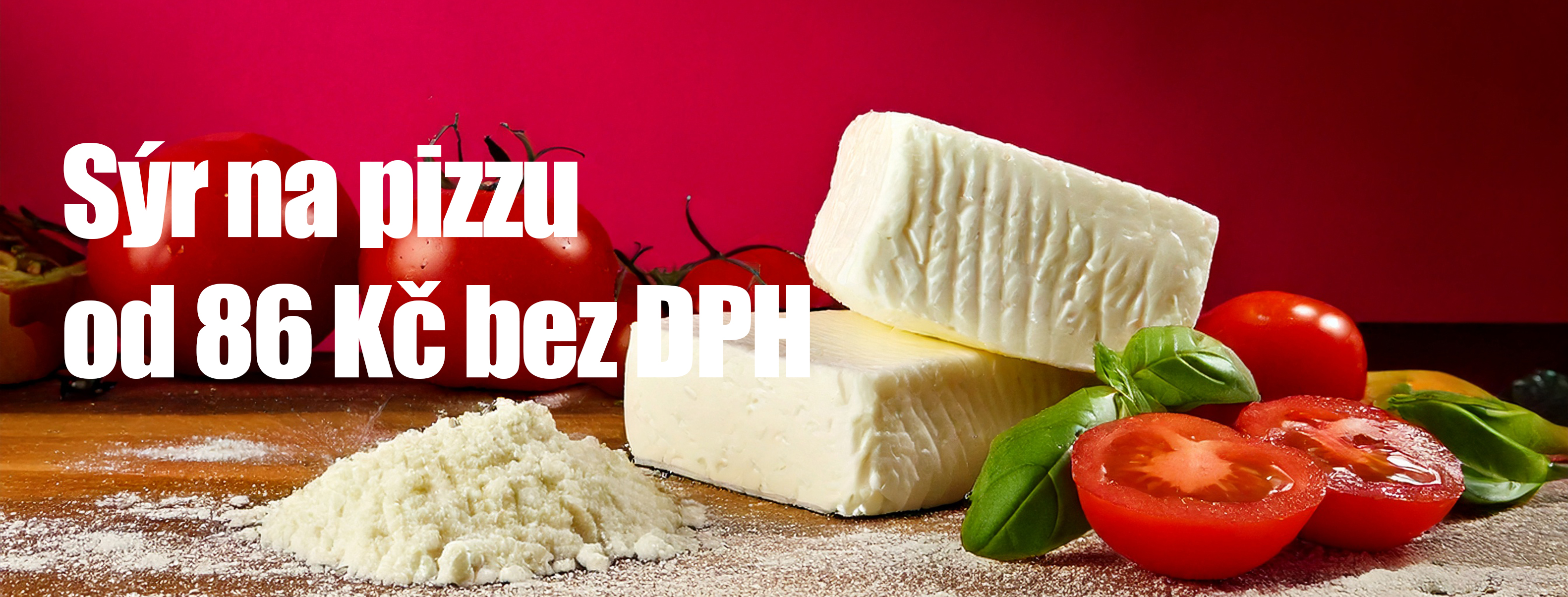 Sýr na pizzu v akci