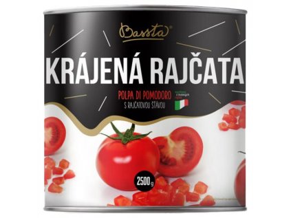 Rajčata loupané kostky Bassta - 2,5 kg