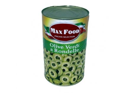 Olivy zelené krájené Max Food - 4,1 kg