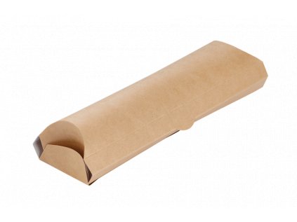 Papírová kapsa kraft na wrap/tortillu 225x80x30 mm - 500 ks
