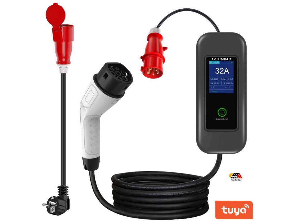 Immax cestovní nabíjecí stanice NEO LITE pro elektromobily EV/PHEV AC Type 2, 22 kW, Tuya