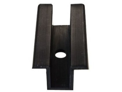 Hliníkový středový úchyt panelů tvar Omega 50mm, černý