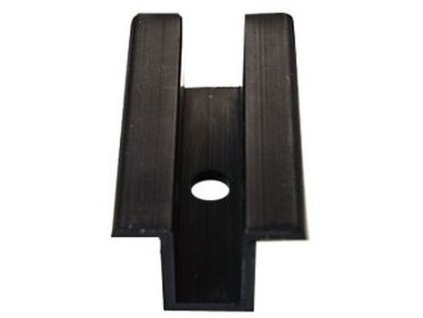 Hliníkový středový úchyt panelů tvar Omega 70mm, černý