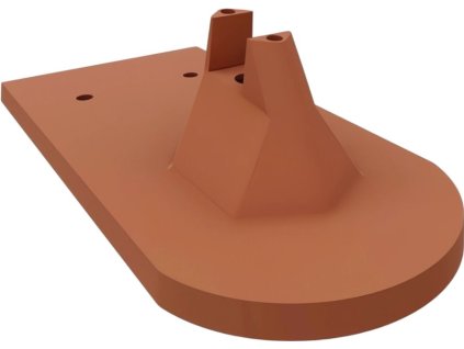 Akusolar střešní taška bobrovka s konzolou, cihlová RAL 8023