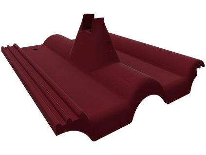 Akusolar střešní taška KM Beta (Bramac) s konzolou, vínová červená RAL 3005