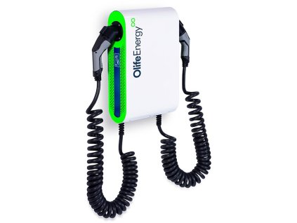 OlifeEnergy DoubleBox PLUS, dobíjecí stanice se dvěma kroucenými kabely, 2x 22kW