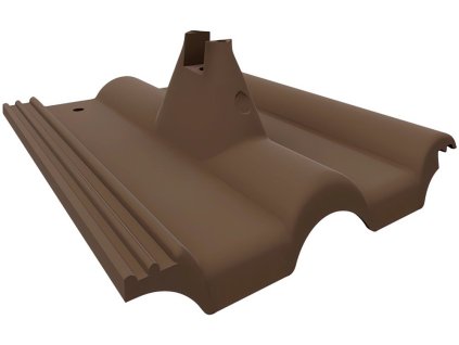 Akusolar střešní taška KM Beta (Bramac) s konzolou, tmavě hnědá RAL 8014